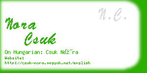 nora csuk business card